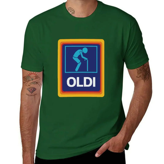 OLDI & ALDI Funny T-Shirt – Oversized Tee for Dad, Grandpa, Husband, or Boyfriend