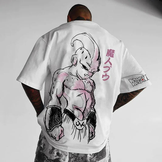 Dragon Ball Z Buu T-Shirt – Anime Print Cotton Short Sleeve Tee for Men & Youth