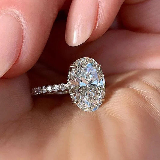 Huitan Oval Finger Ring Band