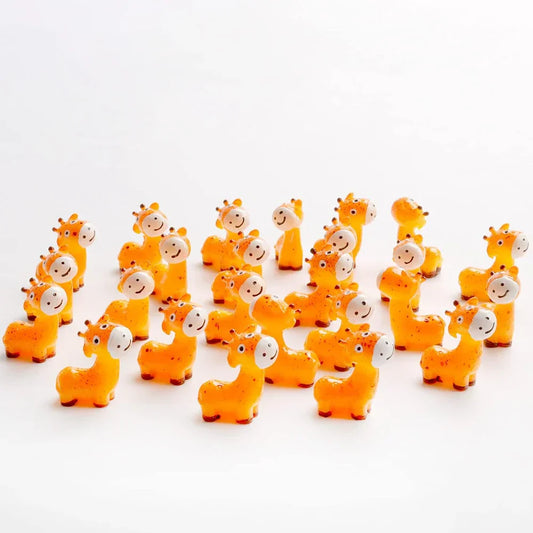 5Pcs Mini Giraffe Resin Figurines – Fairy Garden Accessories & Micro Landscape DIY Craft Decoration
