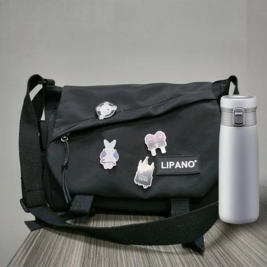 Men's Nylon Messenger Bag – Trendy Shoulder & Crossbody Bag for School or Daily Use