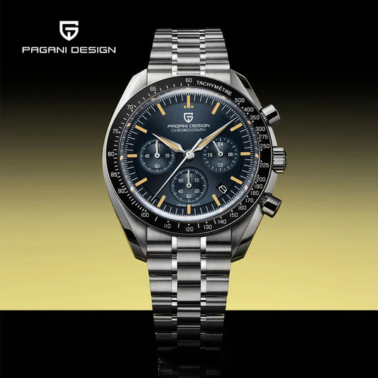 2025 New PAGANI DESIGN Moon V6 Men's Watch – Luxury Chronograph Quartz Timepiece with Sapphire Mirror