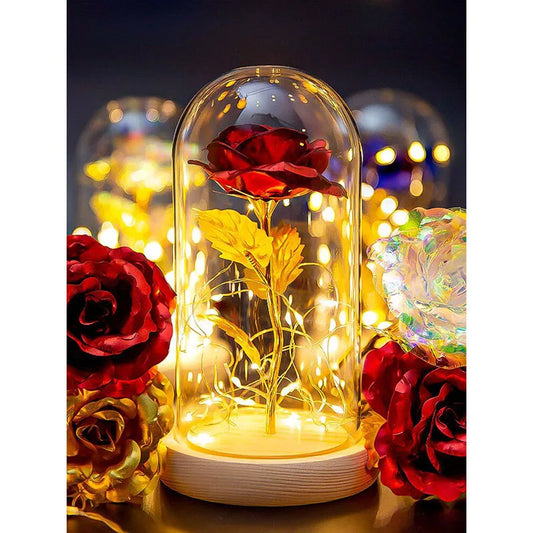 Eternal Life Flower Gold Foil Rose